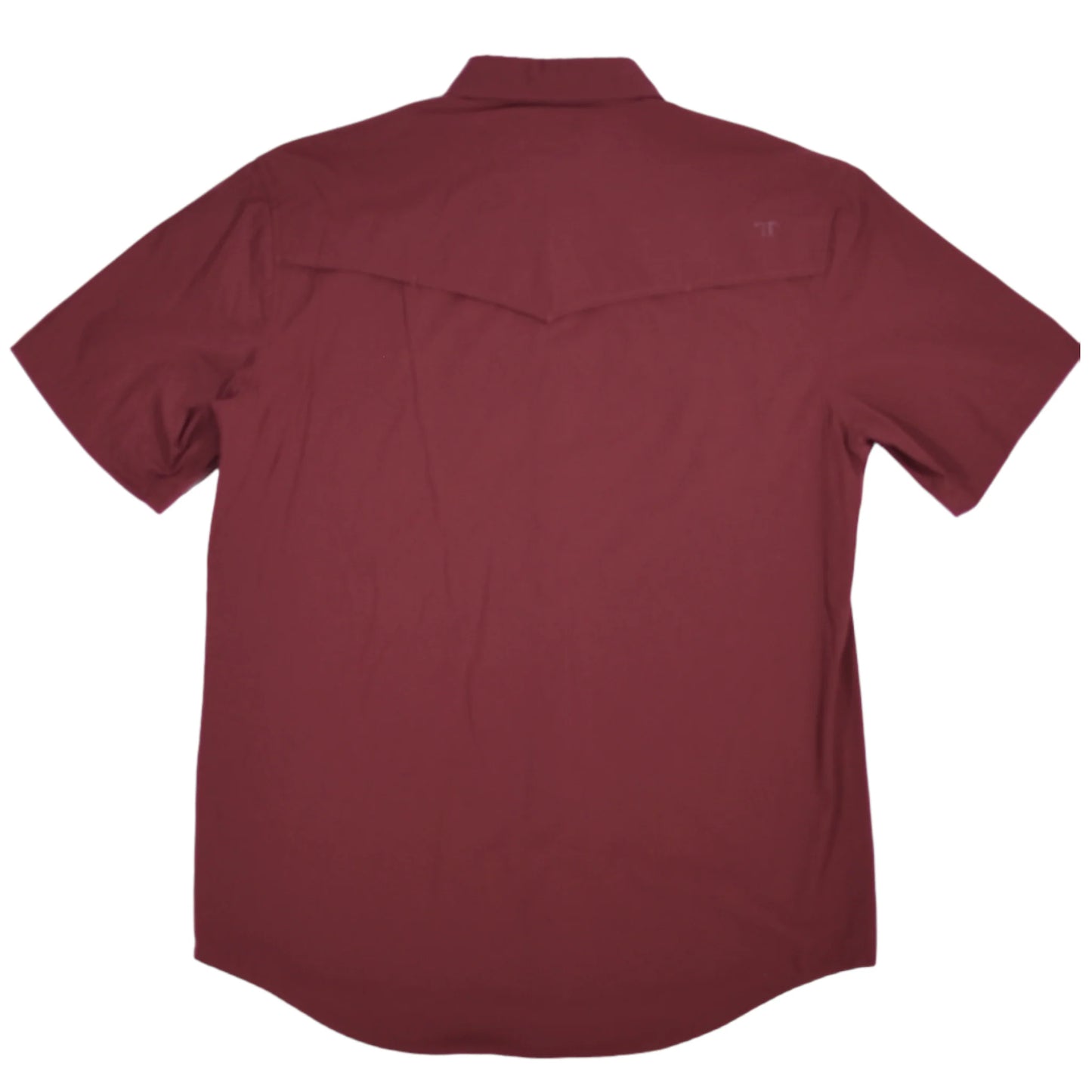 Ferrell Men's Maroon Short Sleeve Snap Shirt