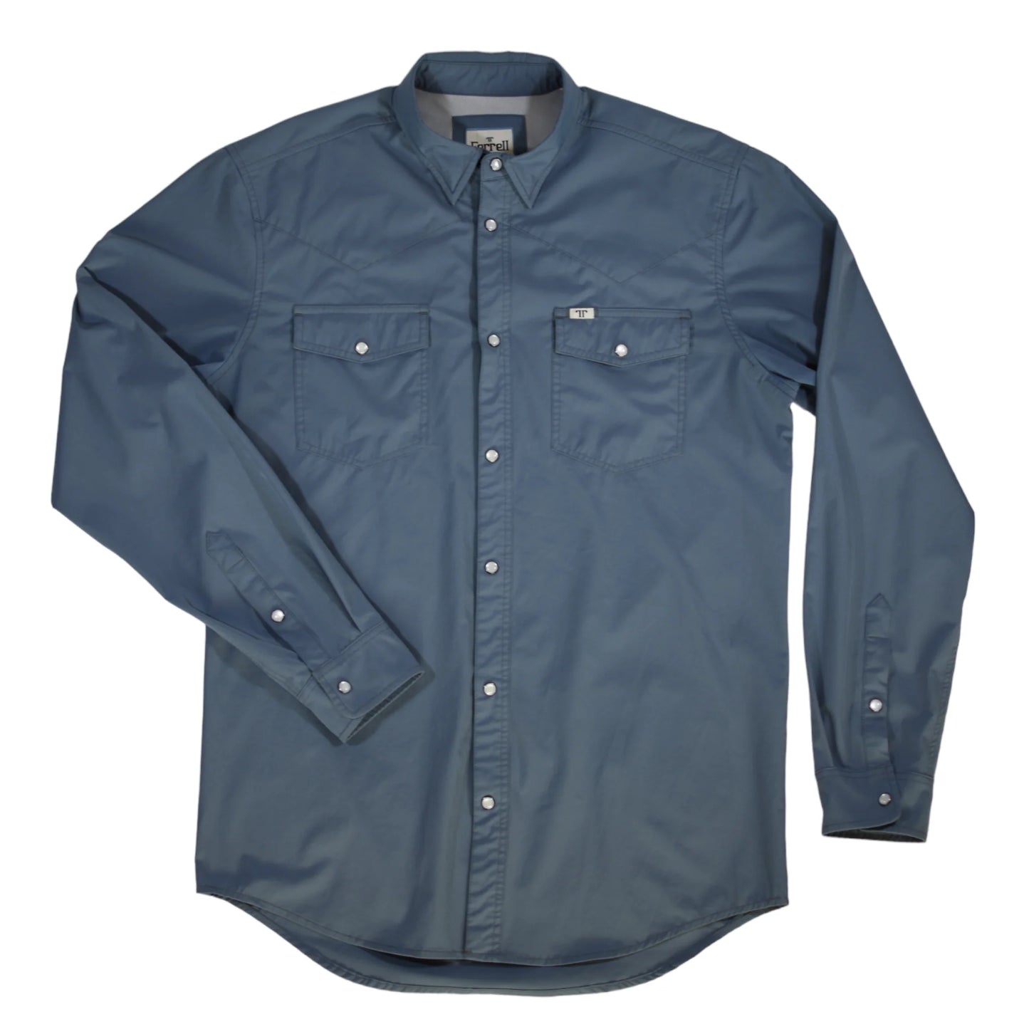 Ferrell Brand Core Long Sleeve Snap Shirt in Blue