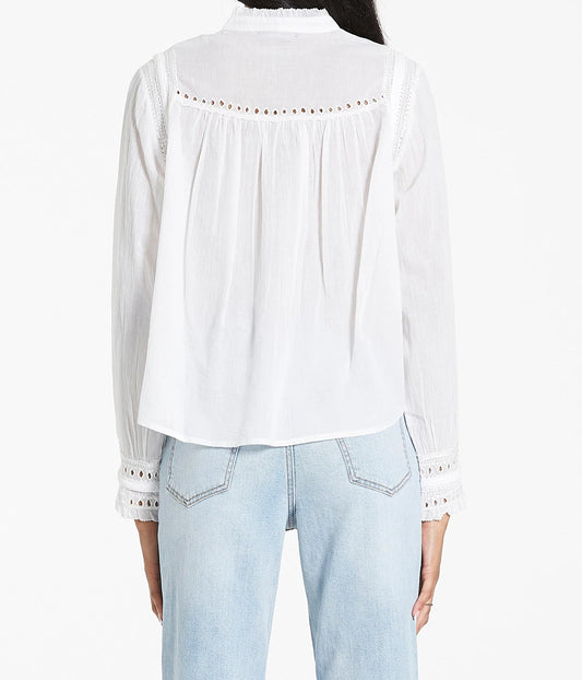 Dear John Kelly Embroidery Detail Sea Salt Shirt