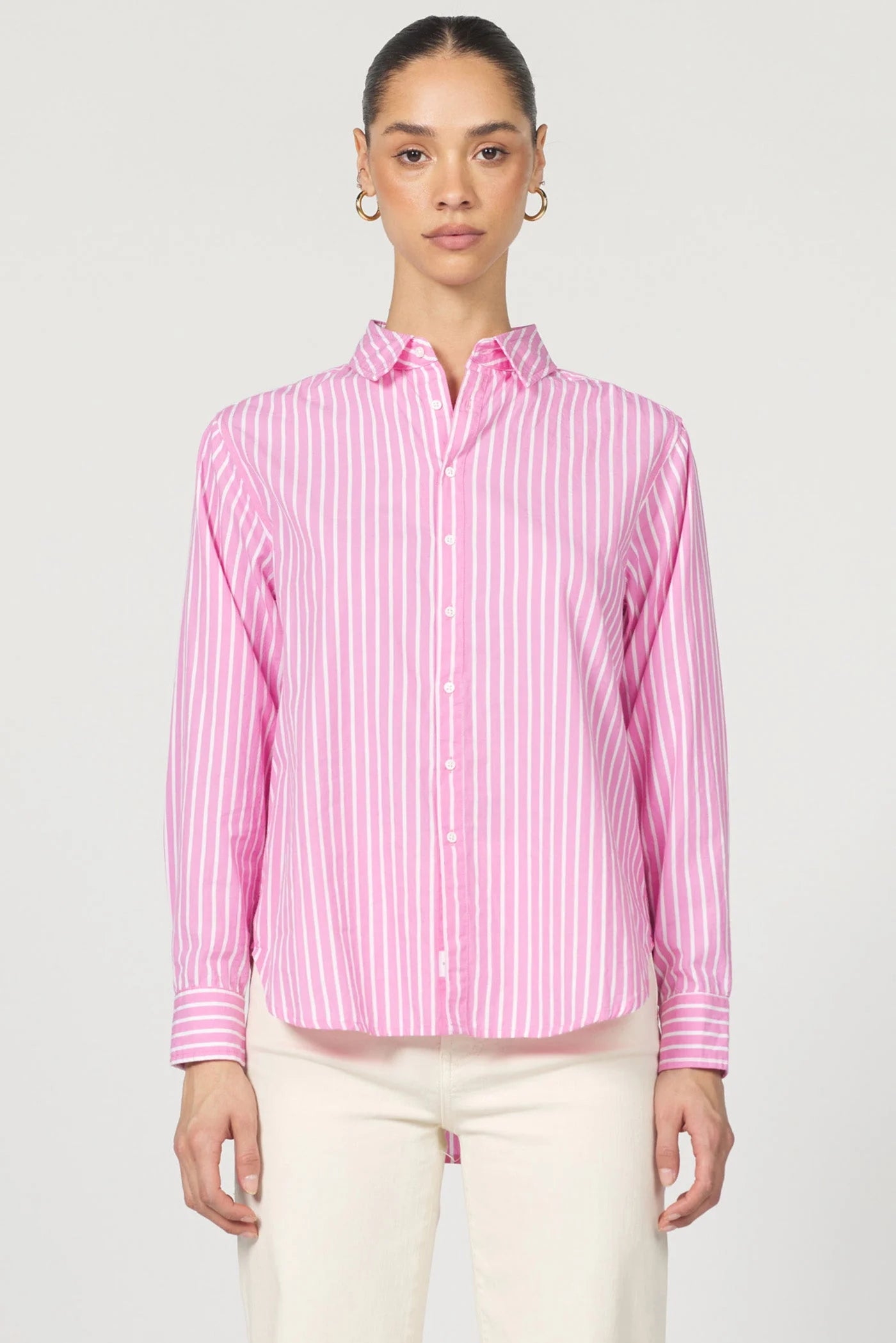 Dear John Lolita Novelty Shirt in Rosebloom Stripe