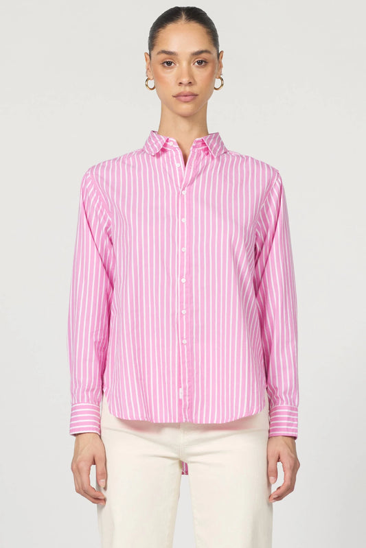 Dear John Lolita Novelty Shirt in Rosebloom Stripe