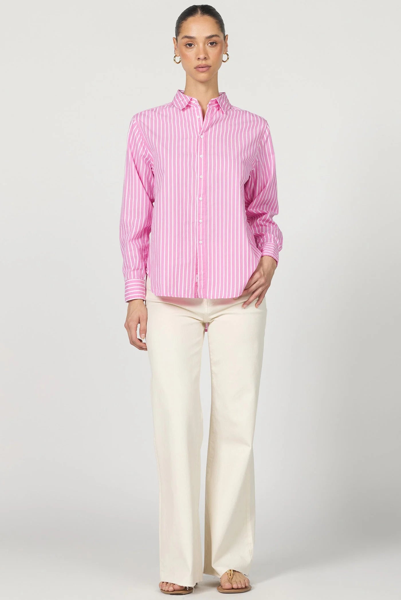 Dear John Lolita Novelty Shirt in Rosebloom Stripe