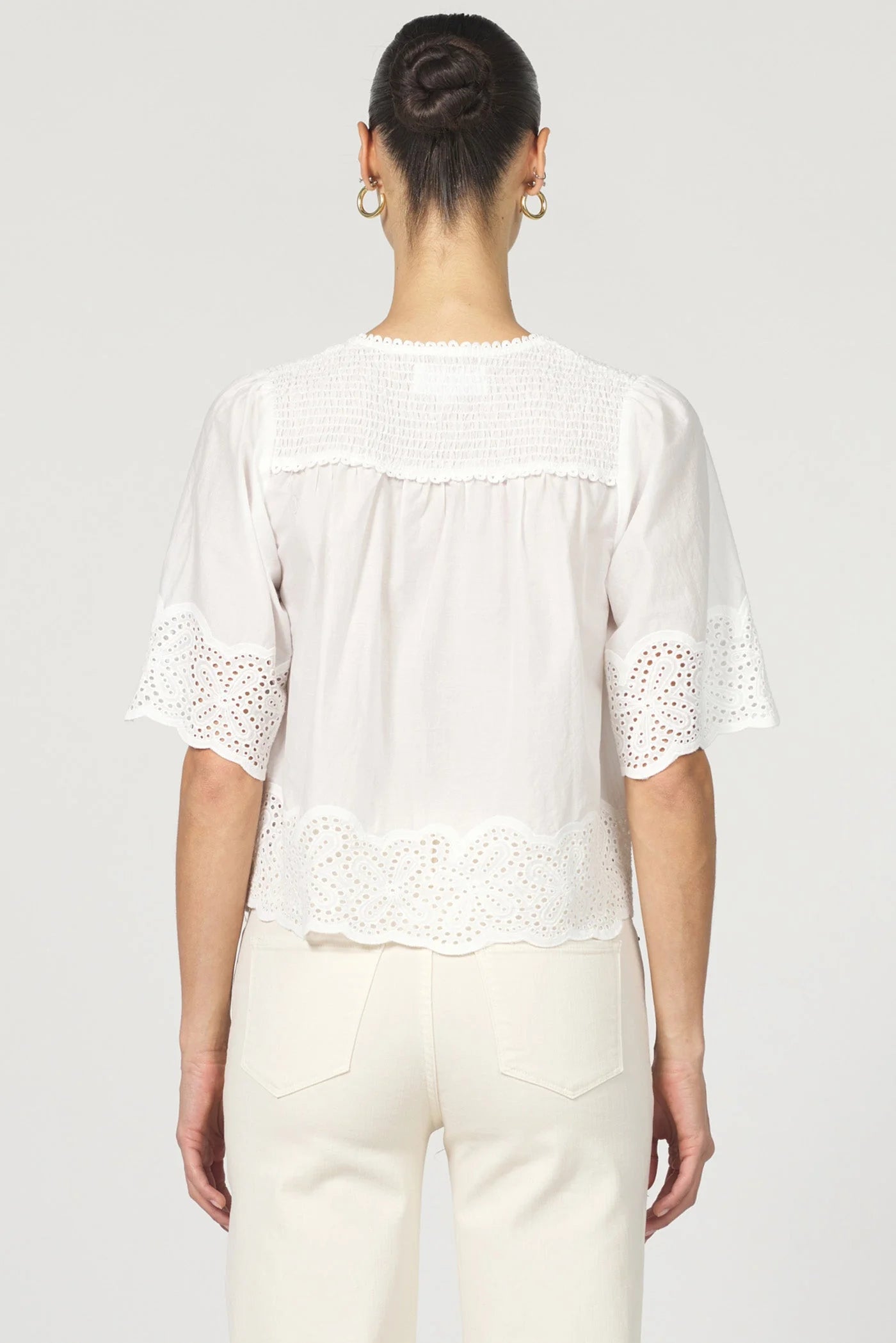 Dear John Clement Novelty Top in White