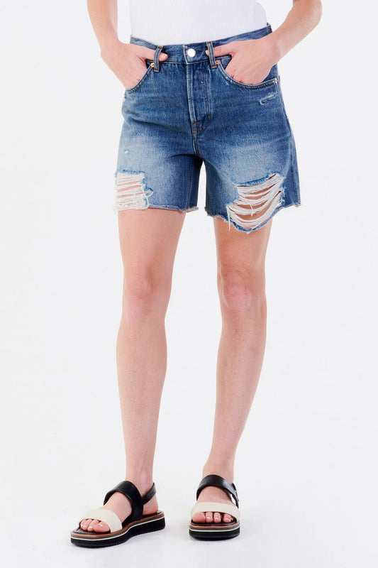 Dear John Sylvie Super High-Rise Shorts in Coastline