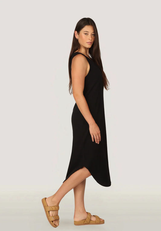 Dylan Deep V-Dress in Black