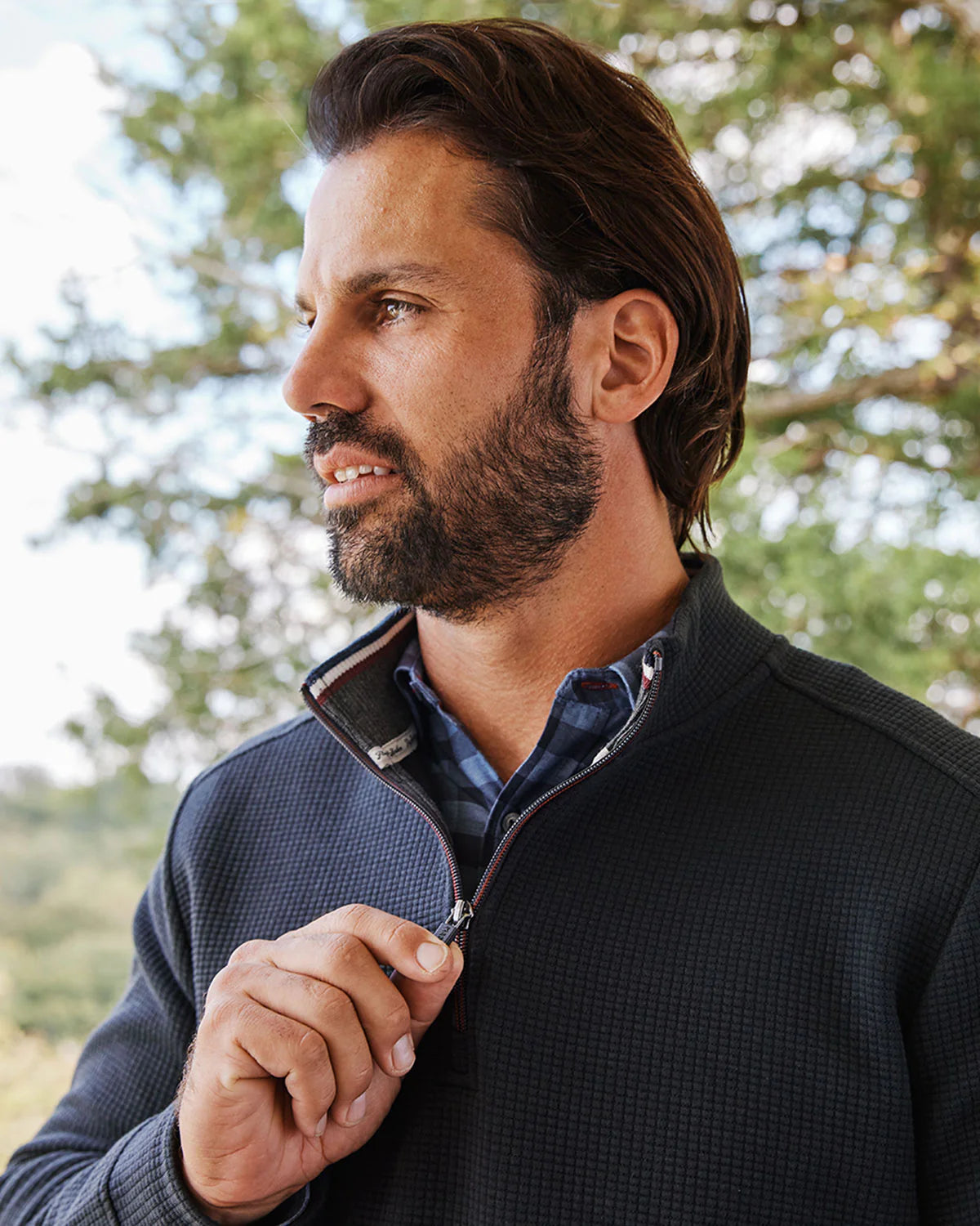 Flag & Anthem Madeflex Warren Performance 1/4-Zip in Charcoal