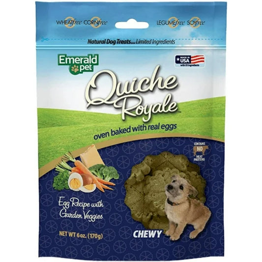 Emerald Pet Quiche Royale Chewy Treats-Egg Recipe with Garden Veggies
