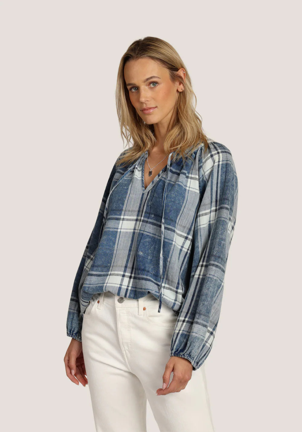 Dylan Miller Denim Plaid Shirt