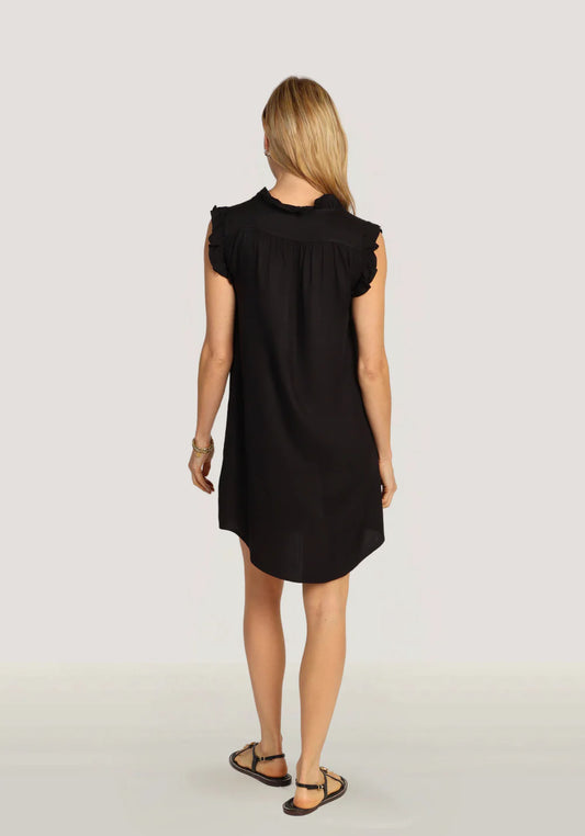 Dylan Black Lilly Ruffle Dress with Pockets