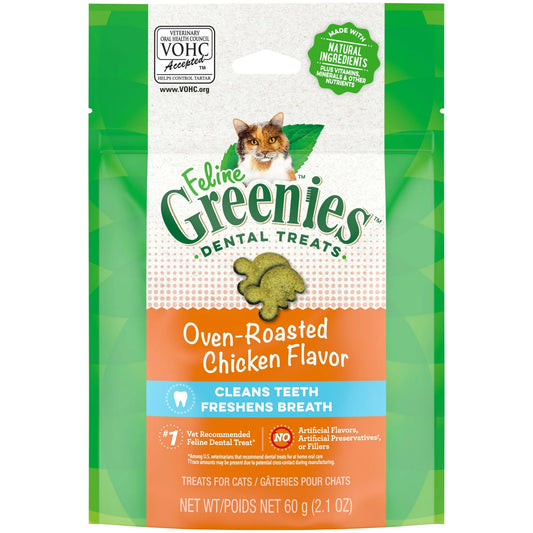 Feline Greenies Oven Roasted Chicken Flavored Dental Treats