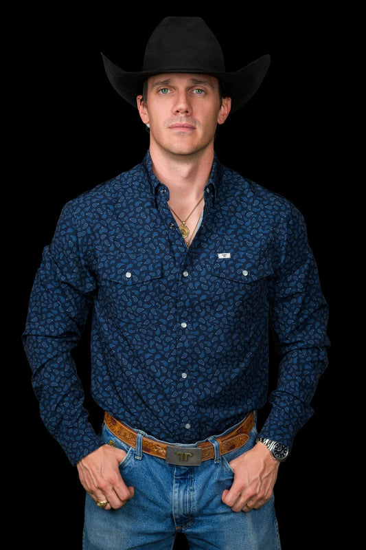 Ferrell Brand The Griffin Long Sleeve Pearl Snap Shirt