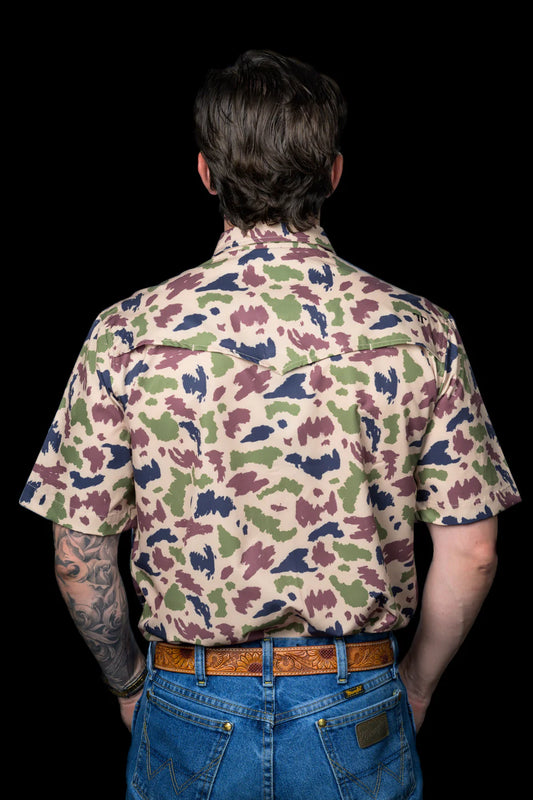 Ferrell Men's Camo Short Sleeve Snap Shirt
