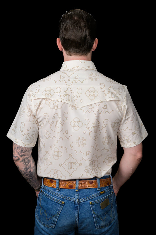 Ferrell Brand The Carson in Beige Short Sleeve Snap