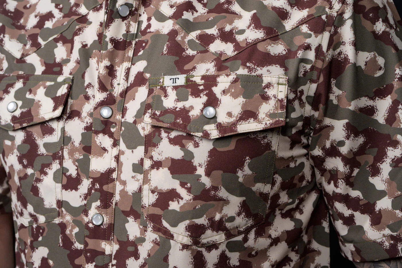 Ferrell Camo Lite Short Sleeve Snap