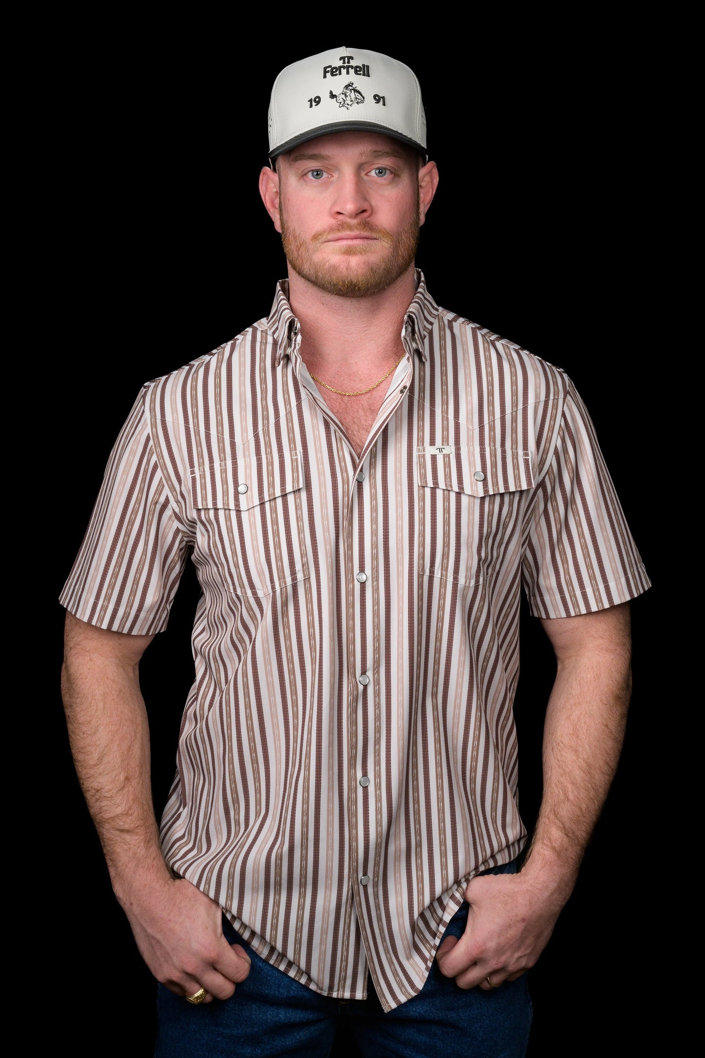 Ferrell The Wyatt - Brown Short Sleeve Snap