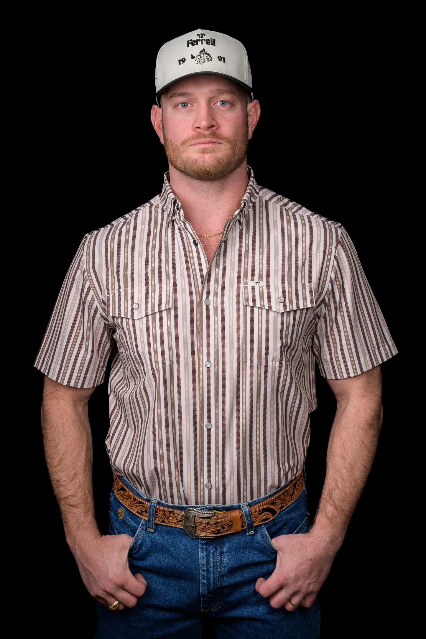 Ferrell The Wyatt - Brown Short Sleeve Snap