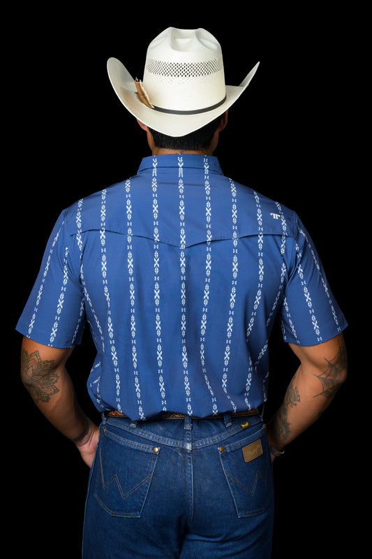 Ferrell The Maverick Short Sleeve Snap in Blue