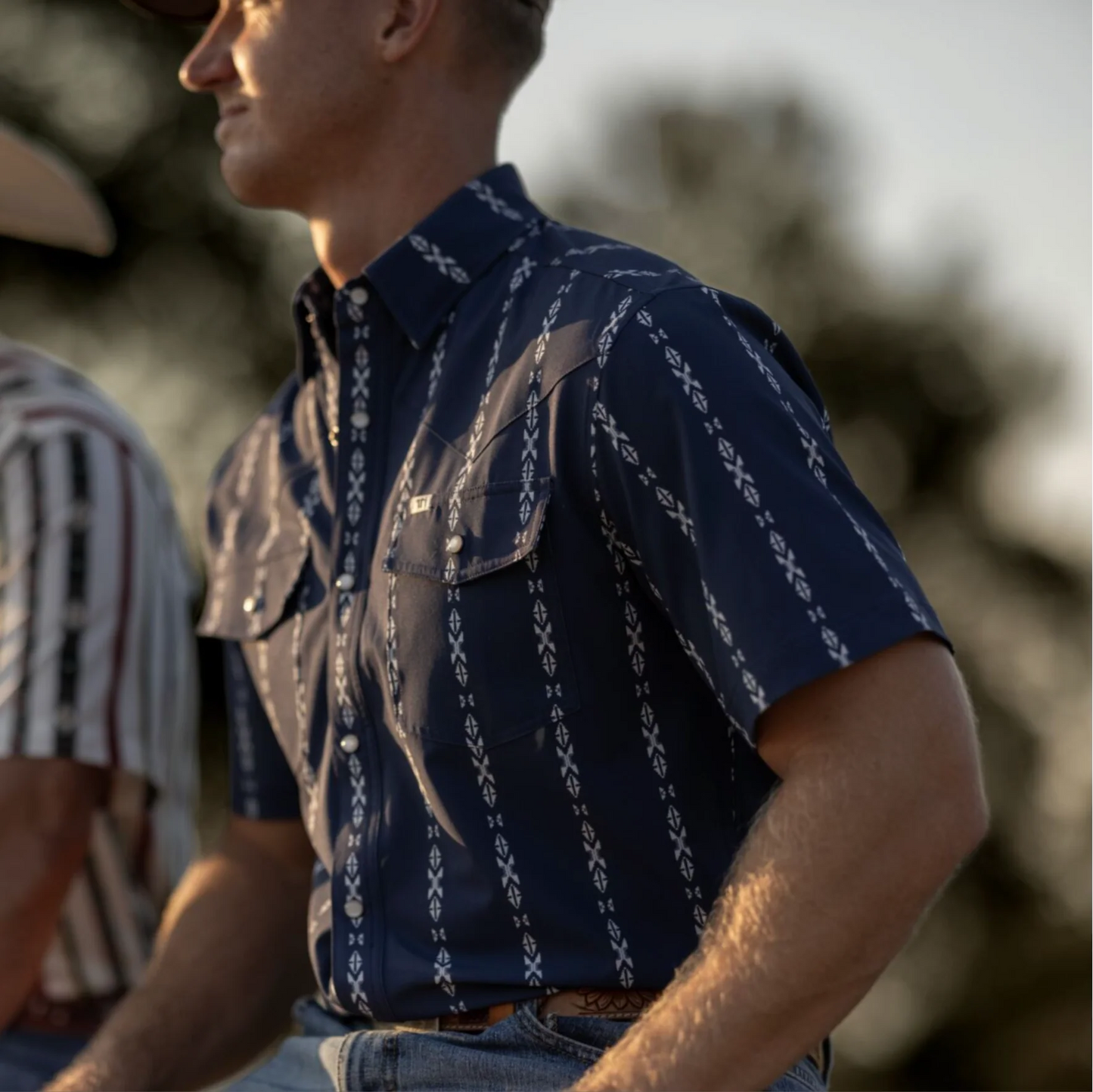 Ferrell The Maverick Short Sleeve Snap in Blue