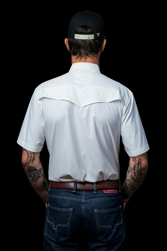 Ferrell Core White Short Sleeve Snap Shirt
