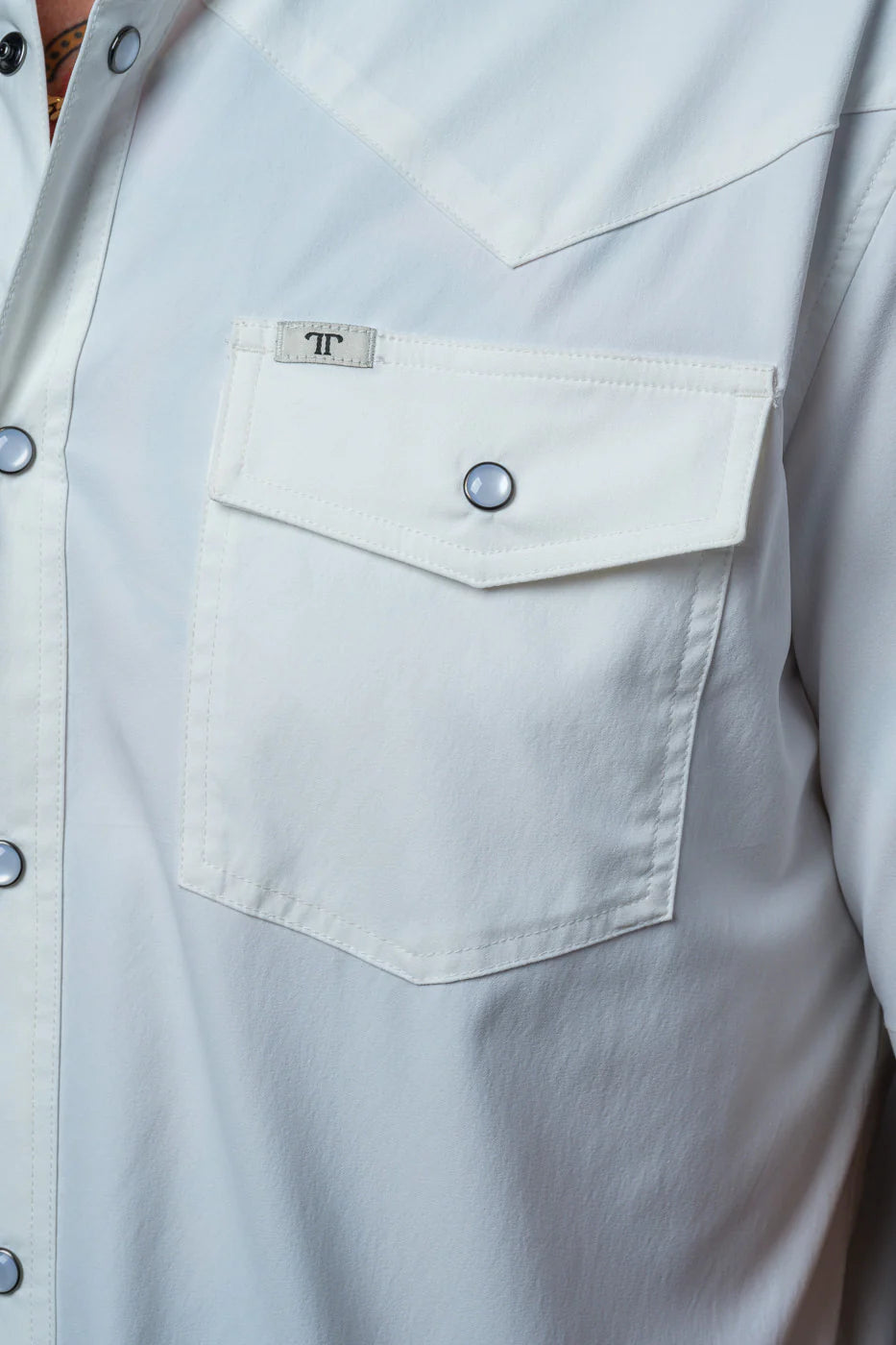 Ferrell Core White Short Sleeve Snap Shirt