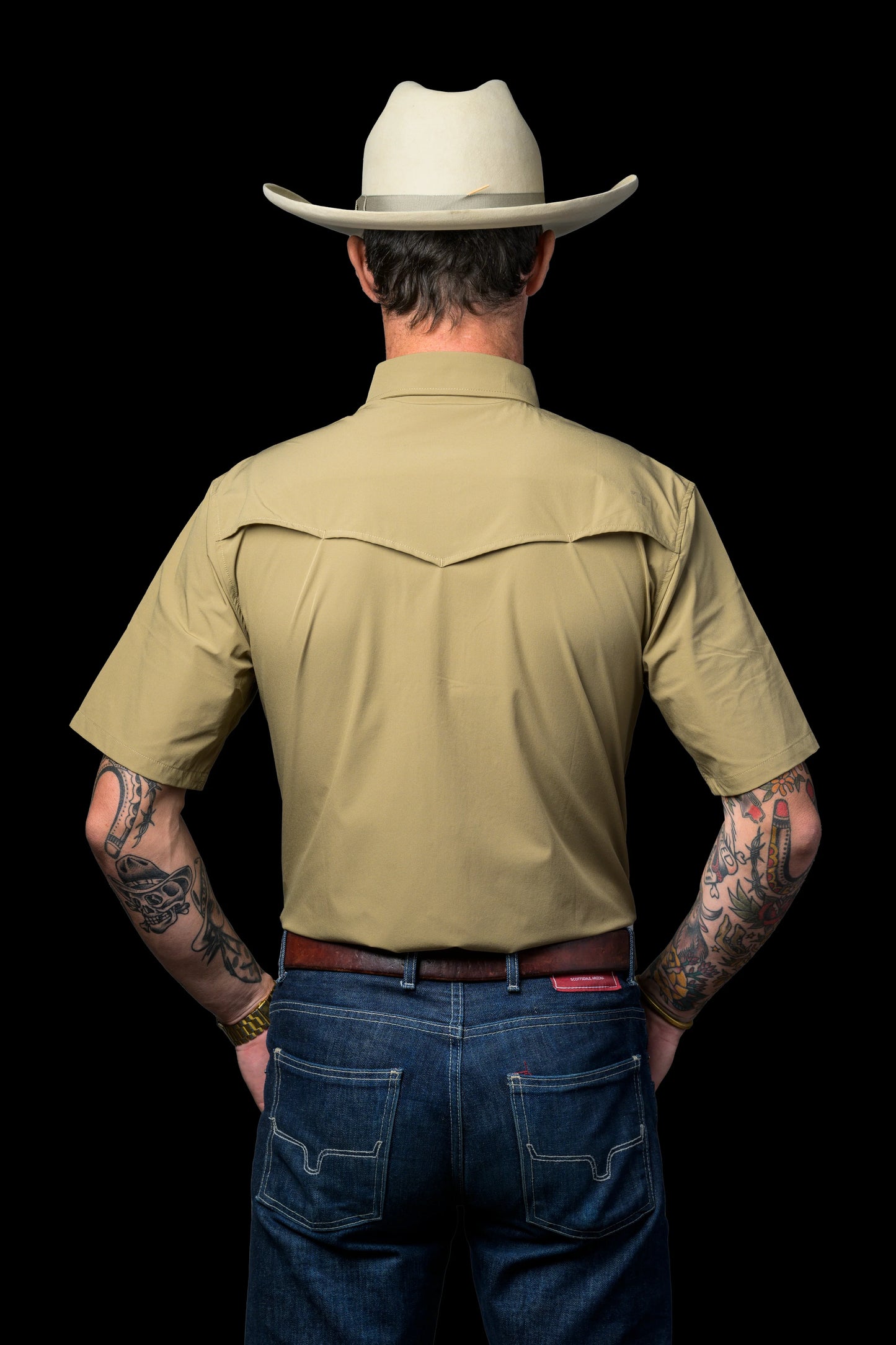 Ferrell Khaki Short Sleeve Western Shirt