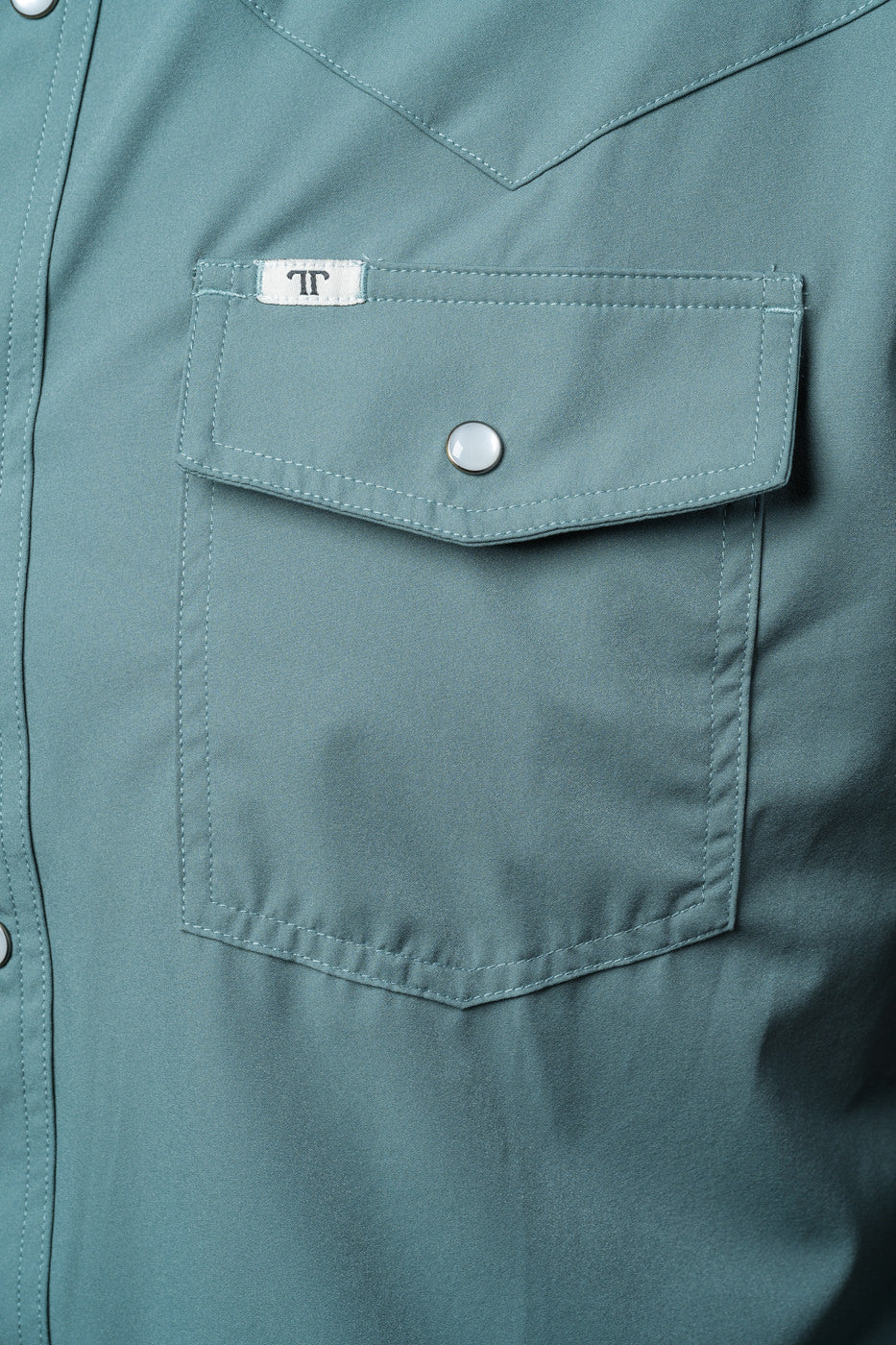 Ferrell Men's Core Aqua Short Sleeve Snap Shirt