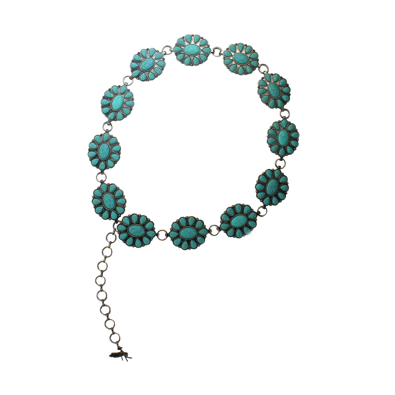 Angel Ranch Turquoise Flower Concho Belt