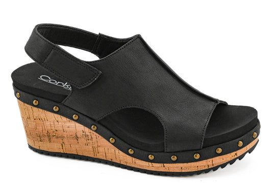 Corkys For Keeps Sandal in Black