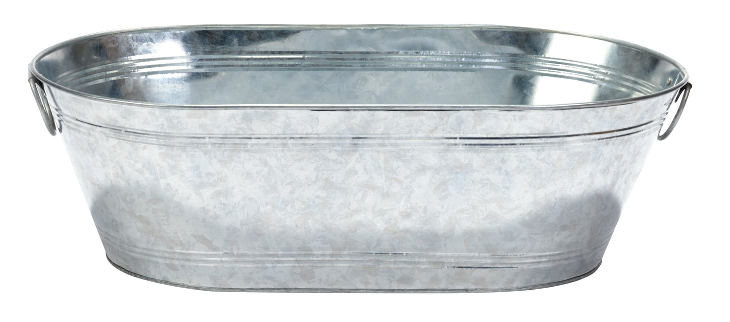 2 Gallon Galvanized Oval Tub