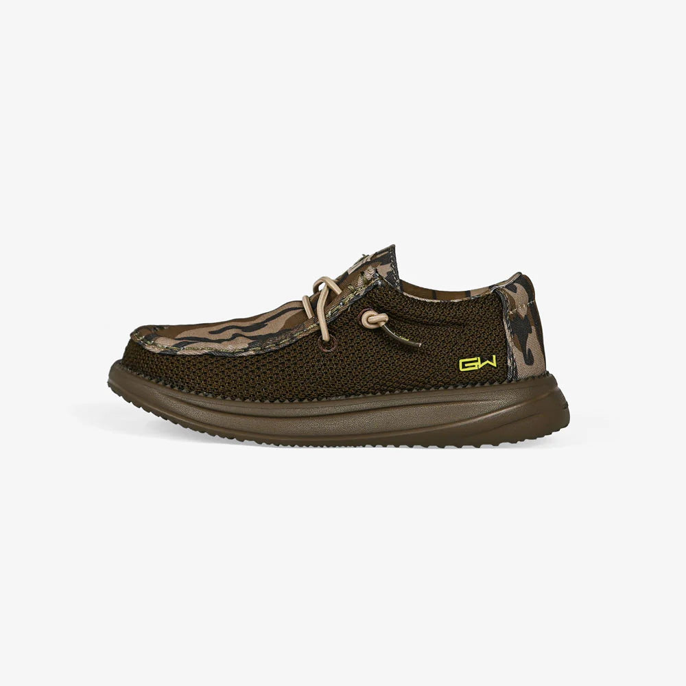 Gator Waders Youth Camp Shoes in 2-Tone Mossy Oak Original Bottomland