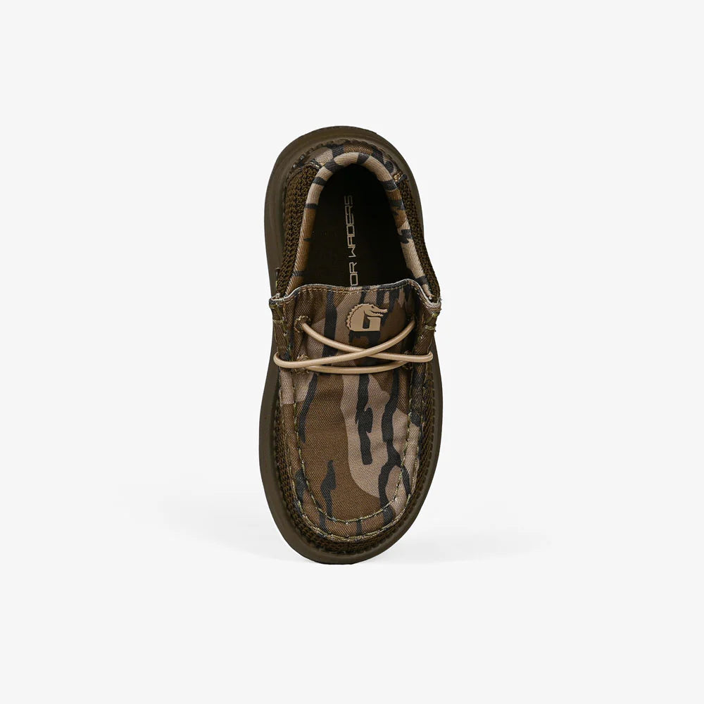 Gator Waders Youth Camp Shoes in 2-Tone Mossy Oak Original Bottomland