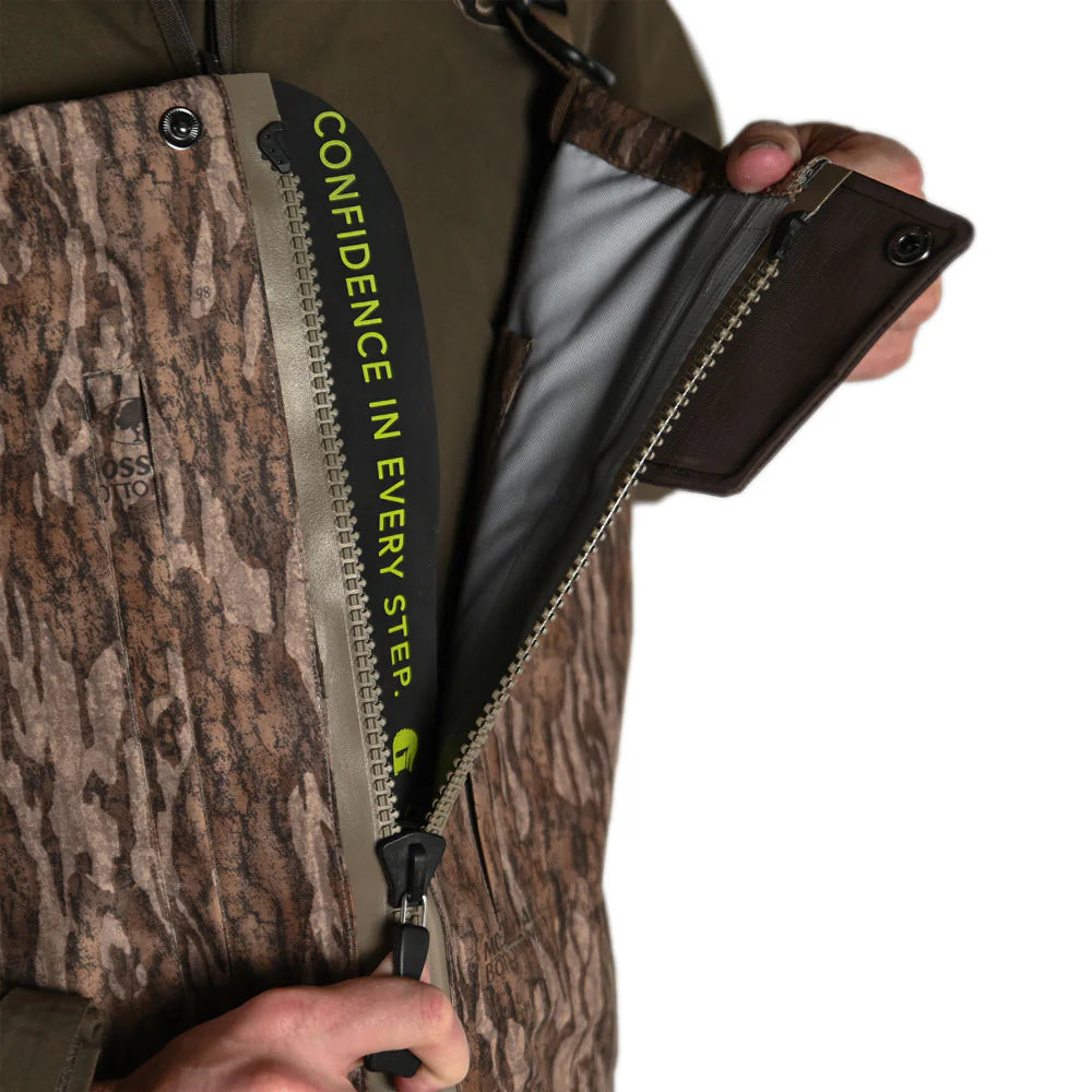 Gator Waders Men's Omega Uninsulated Zip Waders in Mossy Oak Bottomland