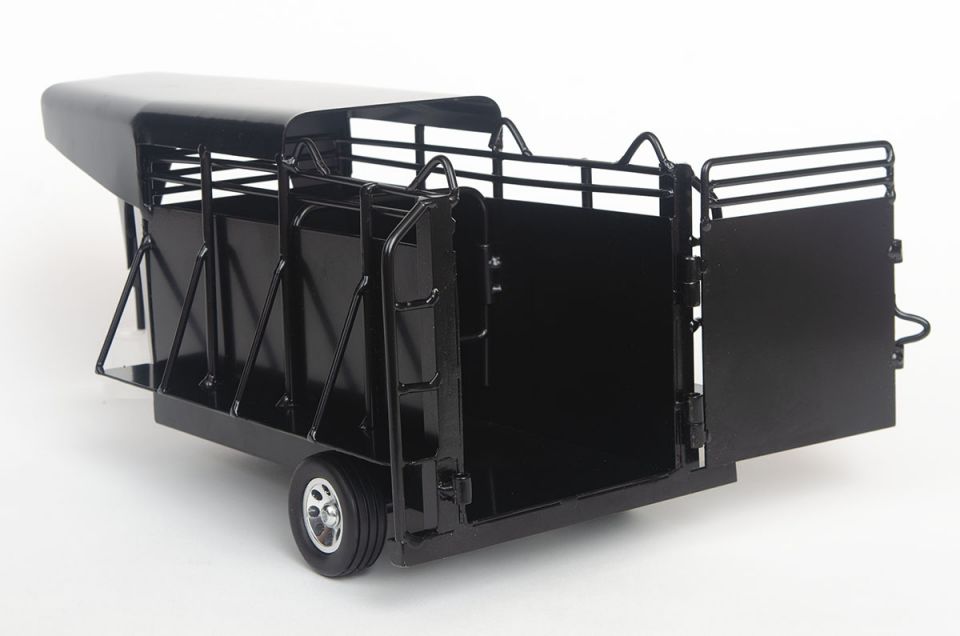 Little Buster Toys Gooseneck Half Top Trailer Black