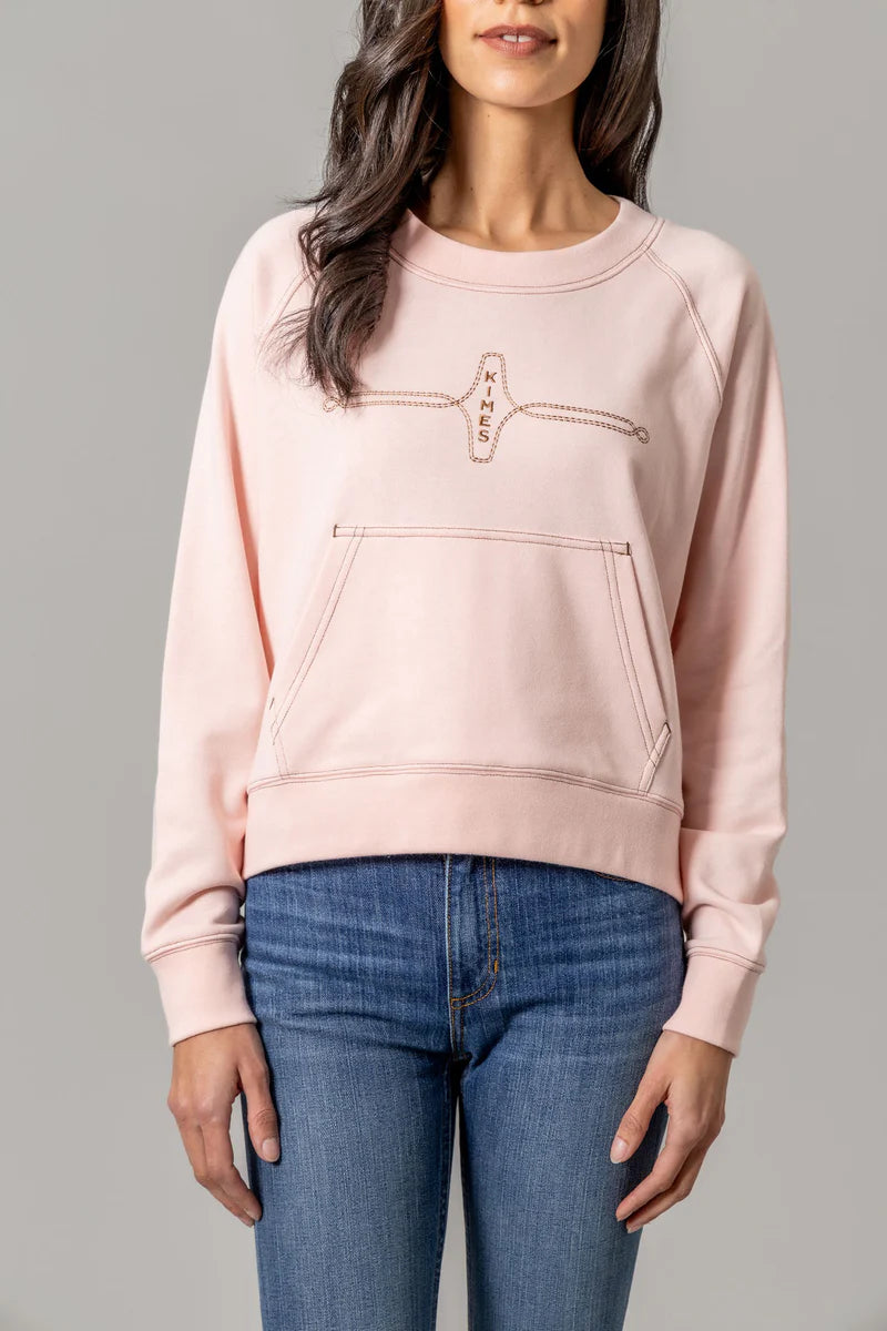Kimes Ranch Gracie Cropped Crewneck in Pink