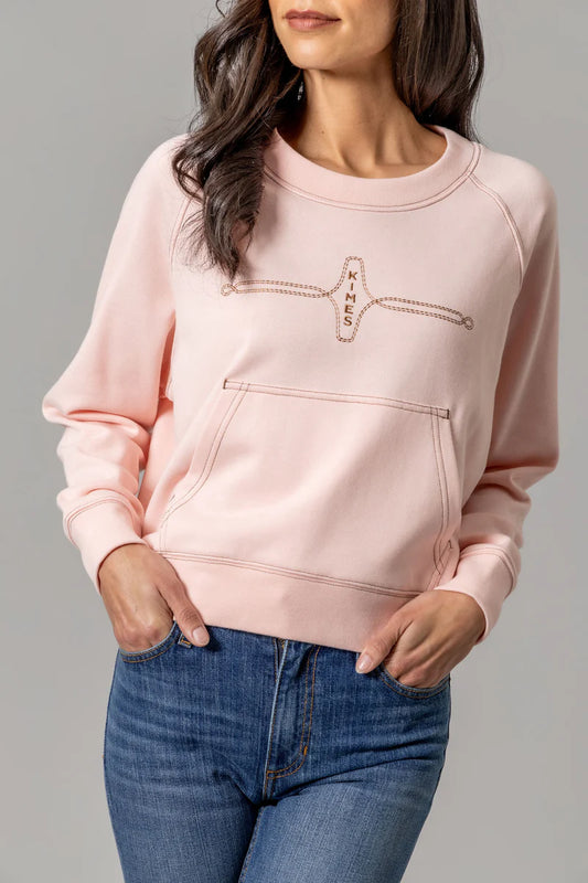 Kimes Ranch Gracie Cropped Crewneck in Pink