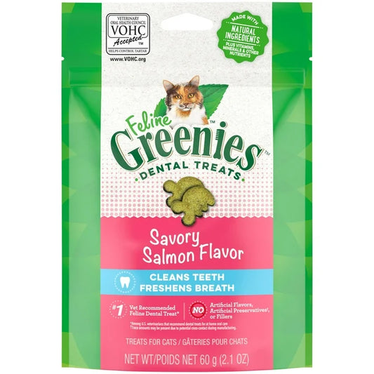 Feline Greenies Savory Salmon Flavored Dental Treats