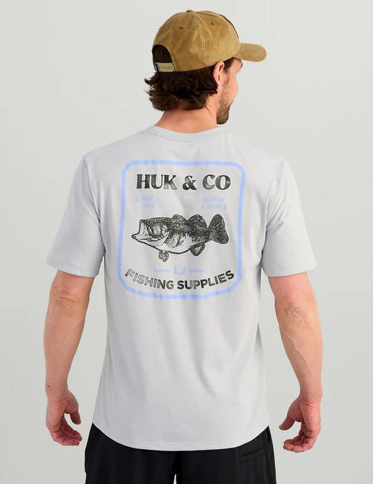 Huk & Co Tee in Harbor Mist