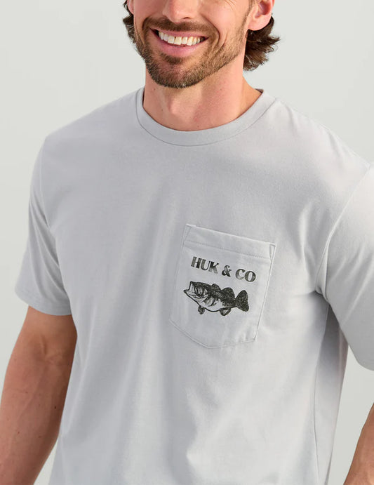 Huk & Co Tee in Harbor Mist