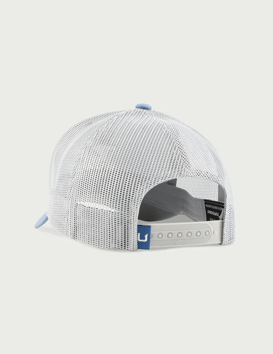 Huk Stacked U Trucker Hat in Quiet Harbor