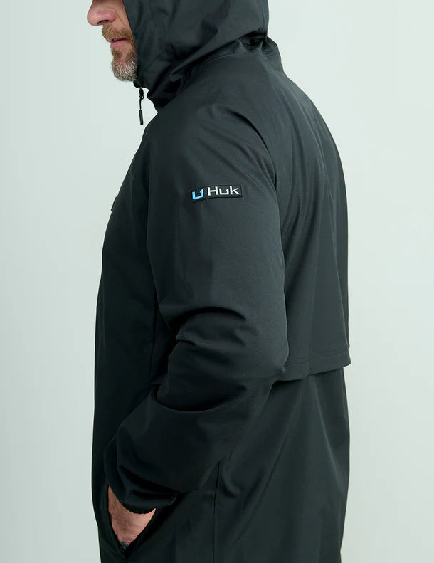 Huk Rover Rain Jacket in Black