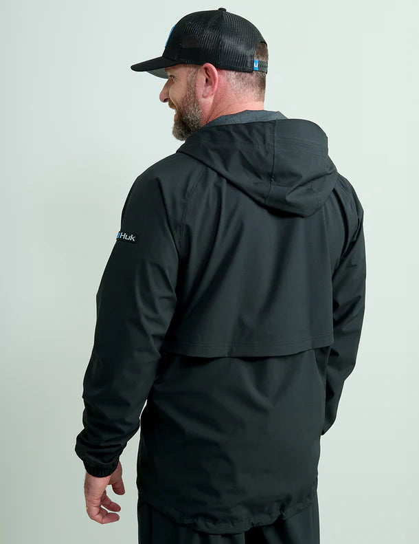 Huk Rover Rain Jacket in Black