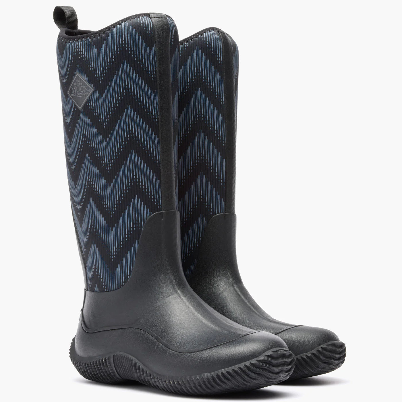 Muck Boots Women's Hale Chevron Boot in Black & Gray Wave