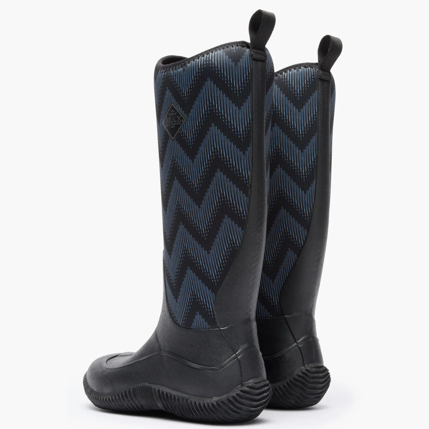 Muck Boots Women's Hale Chevron Boot in Black & Gray Wave