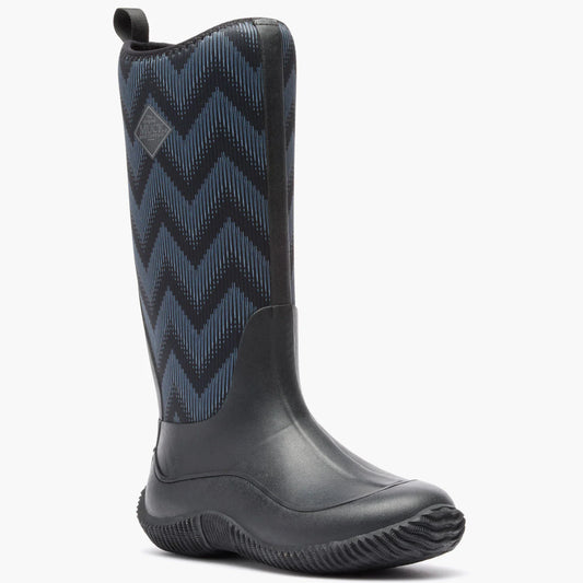 Muck Boots Women's Hale Chevron Boot in Black & Gray Wave