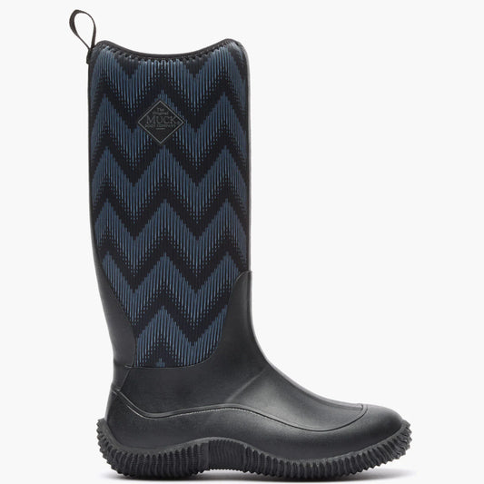 Muck Boots Women's Hale Chevron Boot in Black & Gray Wave