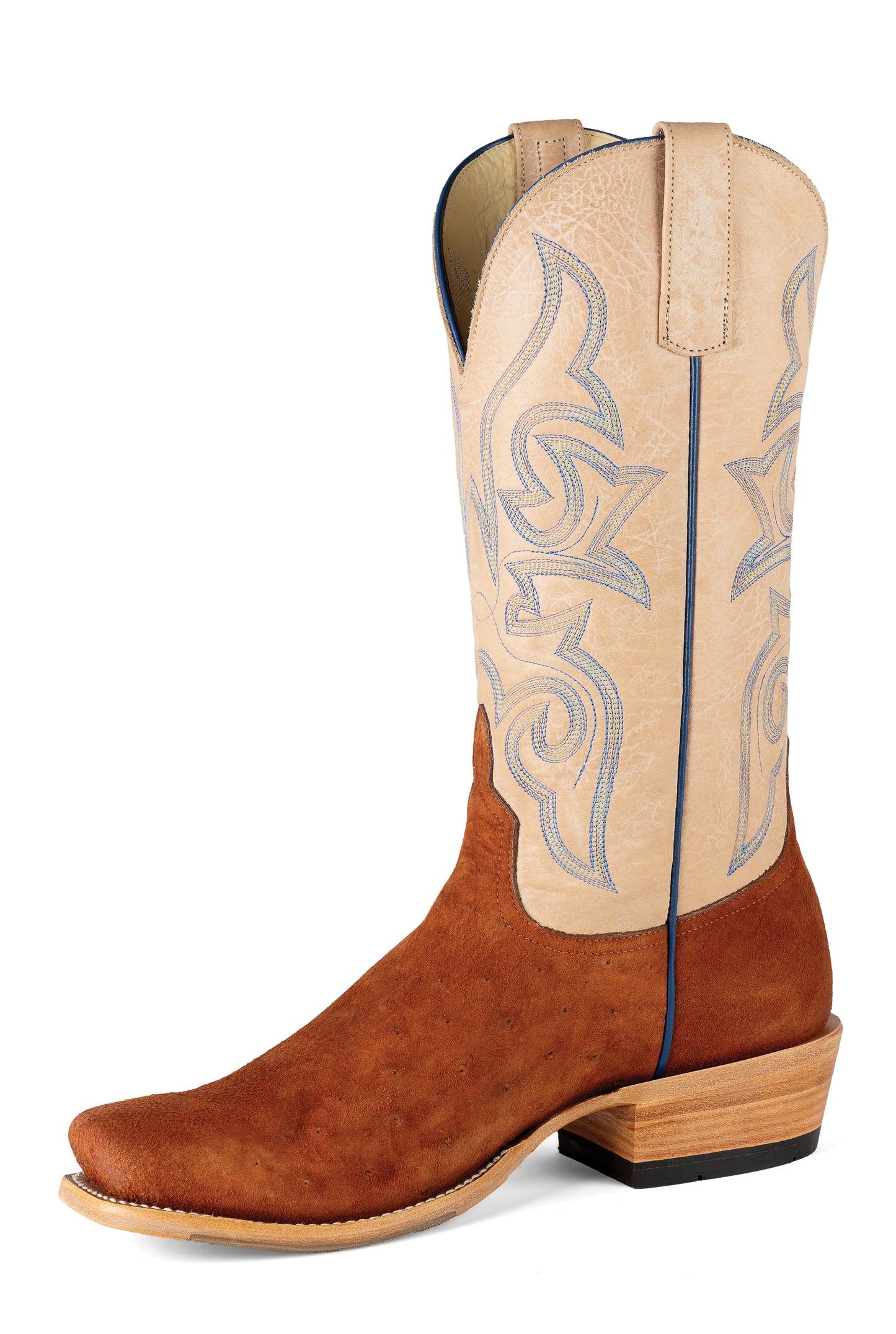 Horse Power Top Hand Brandy Smooth Ostrich Roughout Boot