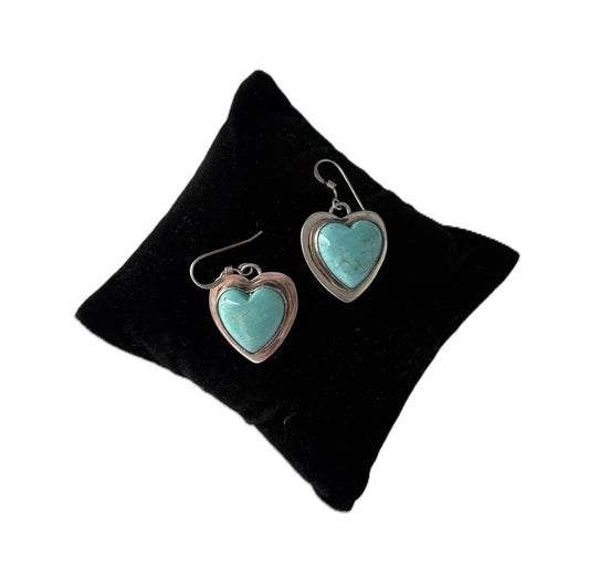 Turquoise Heart Earrings