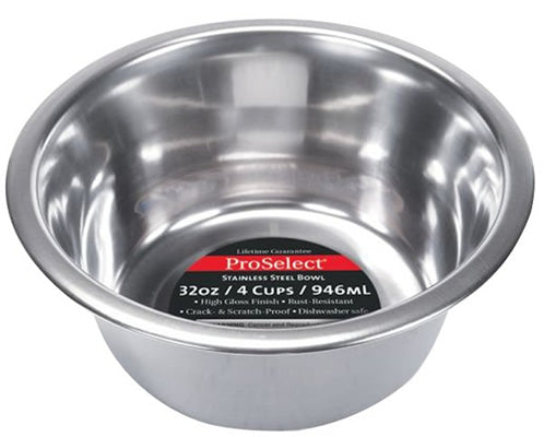Hilo Silver Plain Stainless Steel Dog Dish