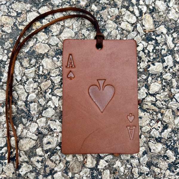 Callahan Leather Co. Rectangle Ace of Spades Freshie