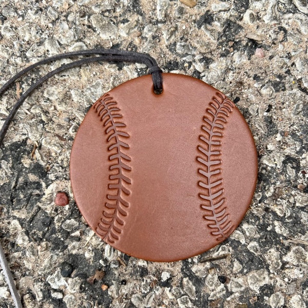 Callahan Leather Co. Round Baseball Freshie